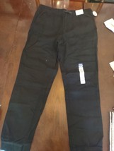 Arizona Boys Jogger Size 14/16 Husky Black Khakis-Brand New-SHIPS N 24 H... - $44.55