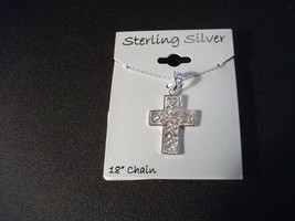 Filigree Cross with Sterling Silver 18&quot; Chain - £12.78 GBP