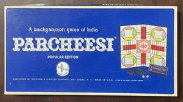 Vtg 1964 Parcheesi Game Gold Edition by Selchow &amp; Righter Complete in Gr... - $16.76