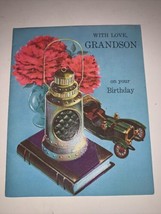 VINTAGE 1950’s Norcross Happy Birthday Grandson Card - $4.94