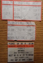 Anthrax 3 Ticket Stubs St. David&#39;s Hall Cardiff with Kings X Plus Pierre... - £19.66 GBP