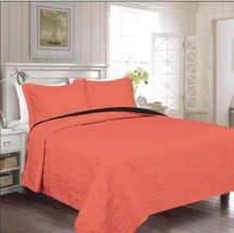 Julian SALMON/CHOCOLATE Super Soft Plush Bedspread Set 3PC California King Size - £54.80 GBP