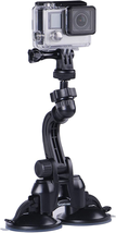 Double Suction Cup Mount, Car Mount Compatible for G*Pro 13/12/11/10/9/8... - £17.72 GBP