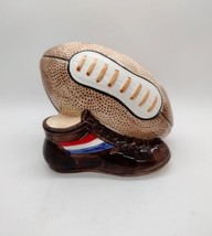 Vintage Inarco Ceramic Football and Cleat Planter Japan Handpainted Sports - $13.29