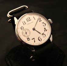 Serviced vintage 1980&#39;s Molnija  &quot;Marriage&quot; Soviet 18 jewel converted wristwatch - £233.45 GBP