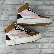 Puma Karmen Rebelle 2" Hi Platform Womens SZ 9 White/Pink Shoes - $39.89