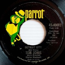 Tom Jones - Detroit City / Ten Guitars [7&quot; 45 rpm Single] Parrot 45-40012 - £1.81 GBP