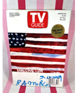 Cool R. A. Miller December 2001 SIGNED US Flag Cover on TV Guide Lord Lo... - $55.00