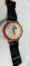 Mickey Mouse Elgin Welby Watch Shape Wall Novelty Clock Vintage Vintage ... - $401.35 MXN
