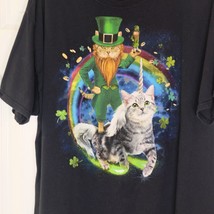 Cat Leprechaun Unicorn T-Shirt Funny St. Patrick’s Tee XL Fruit of the Loom - $414.02 MXN
