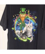Cat Leprechaun Unicorn T-Shirt Funny St. Patrick’s Tee XL Fruit of the Loom - $21.95