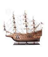 Old Modern Handicrafts Museum-Quality Wooden Model Ship HMS Sovereign of... - $980.11 CAD