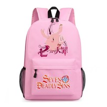 Fashion Trendy The Seven Deadly Sins Notebook Backpacks pupil School Bags Print  - £81.82 GBP