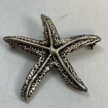 925 Mexico Sterling Silver Starfish 1.5 Inch Brooch Pin 9g - $460.40 MXN