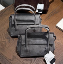 ZARA BNWT 2025. GREY MINI CITY BAG LEATHER SUEDE. 6269/610/802 - $162.61