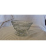 Vintage Hobnail Embossed Pattern Clear Glass Pedestal Candy Compote Bowl... - £39.31 GBP