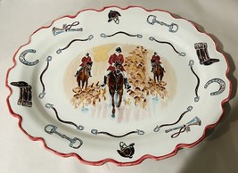 *Rare* CE Corey Opening Day Fox Hunting 18.5” Scalloped Platter EC - $110.00