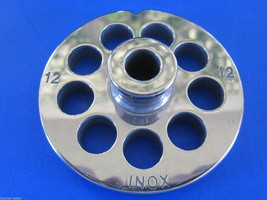 #12 x 1/2&quot; w/ HUB STAINLESS Meat Grinder Mincer plate disc screen - £14.69 GBP