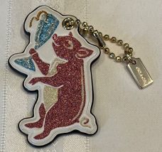 Coach Glitter Party Pig w/ Champagne Chain Handbag Charm Japanese Exclusive - £30.68 GBP