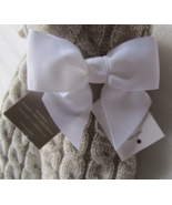 UGG Socks Laila Bow Fleece Lined Cable Knit Cream or Red or Pink New - $1,035.87 MXN