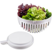 Salad Cutter Bowl Kitchen Solutions Fast Fruit Vegetable Salad Chopper Bowl Fres - £8.71 GBP