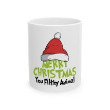 Merry Christmas You Filthy Animal Mug | Festive Ceramic Cup Funny Holida... - $265.95 MXN+