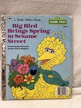 Vintage children stories a little Golden Book Big Bird Brings Spring Sesame 1985 - £15.41 GBP