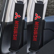 Mitsubishi Embroidered Logo Car Seat Belt Cover Seatbelt Shoulder Pad 2 pcs - £10.23 GBP