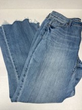 Old Navy Jeans Curvy Profile Mid-Rise Raw Hem Light Wash Size 14 - £11.69 GBP