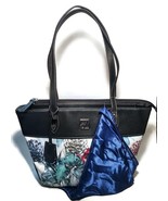 NWT $169 STONE MOUNTAIN Floral Flower Tote White  Black Blue Handbag - $62.99