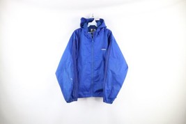 Vintage 90s Adidas Mens Large Distressed Spell Out Hooded Windbreaker Jacket - £41.47 GBP