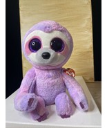 Ty Beanie Boos Dreamy The Pink &amp; Purple Sloth Plush 6&quot; Sparkle Eyes With... - £11.34 GBP