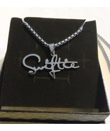 Taylor Swift Theme Song 24&quot; Necklace Swiftie Stainless Steel Silver - £27.53 GBP