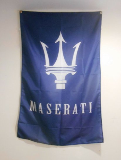 Maserati Flag Man Cave Racing Vertical 3X5 Ft Polyester Banner USA 90x150cm - $20.00