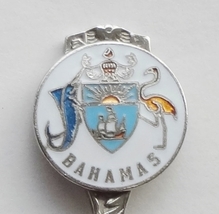 Collector Souvenir Spoon Bahamas Coat of Arms Cloisonne Emblem  - £7.86 GBP