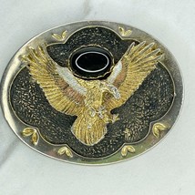 Vintage Flying Eagle Cabochon Belt Buckle Made in USA - £15.49 GBP