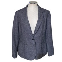 Merona Ebony Birdseye Single Button Wool Blend Blazer 16W New with Tag! - £24.89 GBP