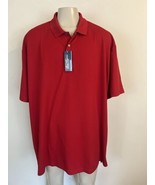 Big Men&#39;s Red Ben Hogan Performance Polo Shirt. 4XL. Short Sleeve.70% Po... - $23.76