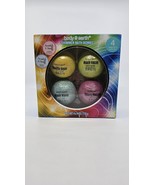 Body &amp; Earth Shimmer Bath Bombs Set of 4 Beach Vacay Vanilla Sugar Cherr... - €21,18 EUR
