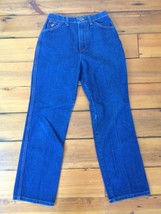 Vtg Wrangler No Fault Dark Wash Classic Straight Leg High Waist Jeans 28&quot; Wst - £23.56 GBP