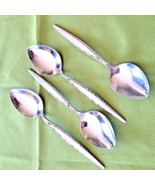 Oneida Community Stainless Venetia 4 Soup Spoons 6 7/8&quot; Burnished Handle... - £5.50 GBP