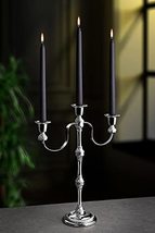 LaModaHome Triple Decorative Candlestick, Stylish Taper Silver Candle Holder for - £43.78 GBP