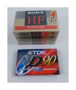 New Lot 1 TDK D90 High Output 4 Sony HF 90 Minutes Hi Fi Recording Sealed - $14.84