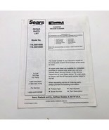 Sears Kenmore Parts List Canister Vacuum Cleaner &amp; Manual for Power-Mate Jr - $12.86
