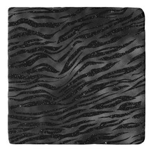 NEW Black Gray Sparkle Zebra Print Trivet Marble Stone Pot Holder Square 6&quot;x6&quot; - £18.99 GBP