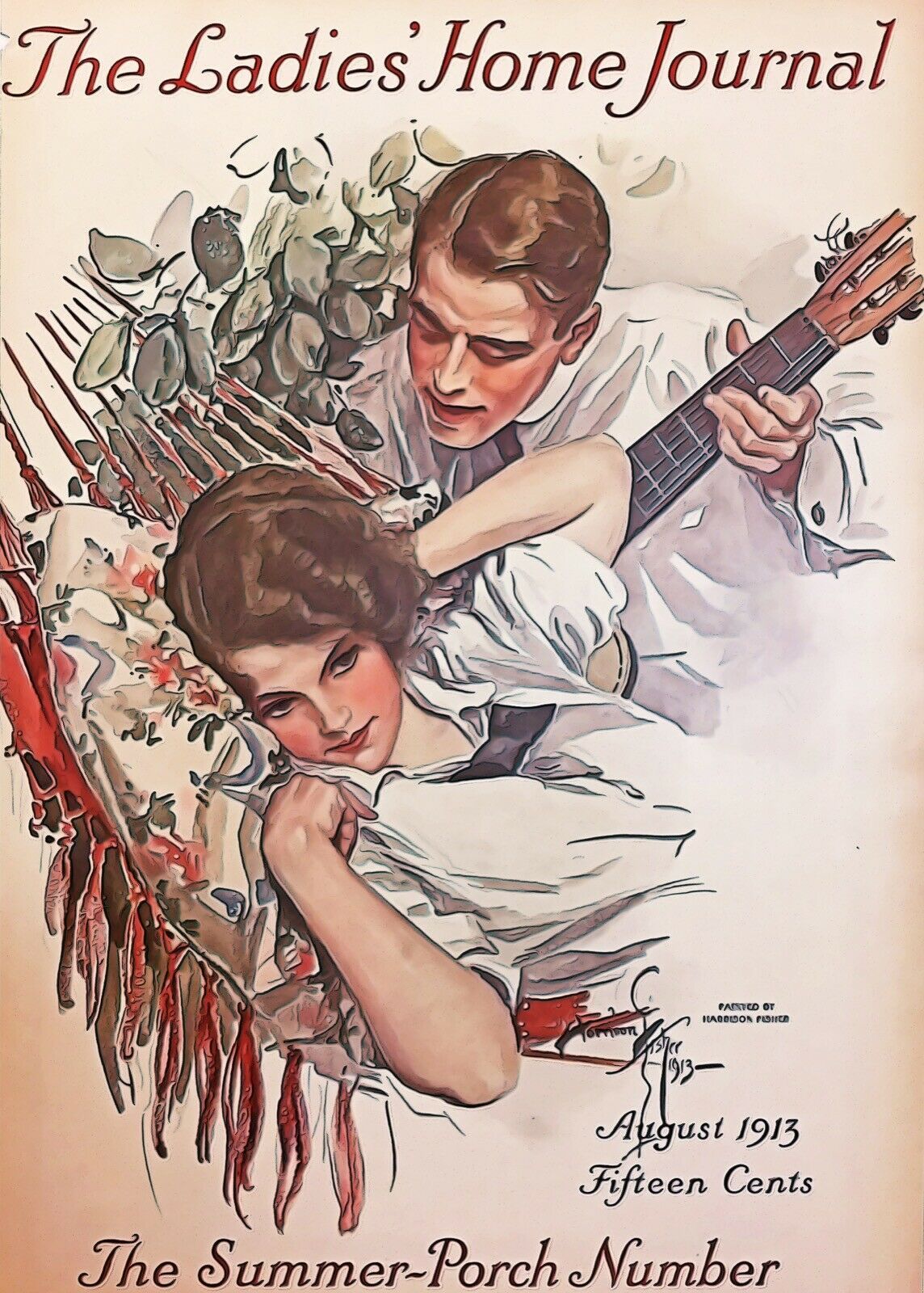 Wall Decor Poster.Interior home art.Room design.Romantic guitar player.11533