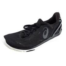 ASICS Size 7 M Black Lace Up Running Fabric Shoes - £15.75 GBP