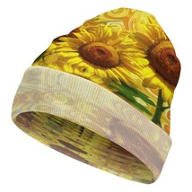 Mondxflaur Sunflowers Winter Beanie Hats Warm Men Women Knit Caps for Adults - £15.21 GBP