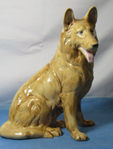 German Shepherd Herding Dog Puppy Collie Mix Ceramic Porcelain Figurine 11&quot; 1982 - £19.35 GBP