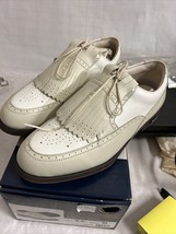 FootJoy Europa Collection Women Size 9.5 M Golf Shoes 98910 Taupe White Leather - $45.29